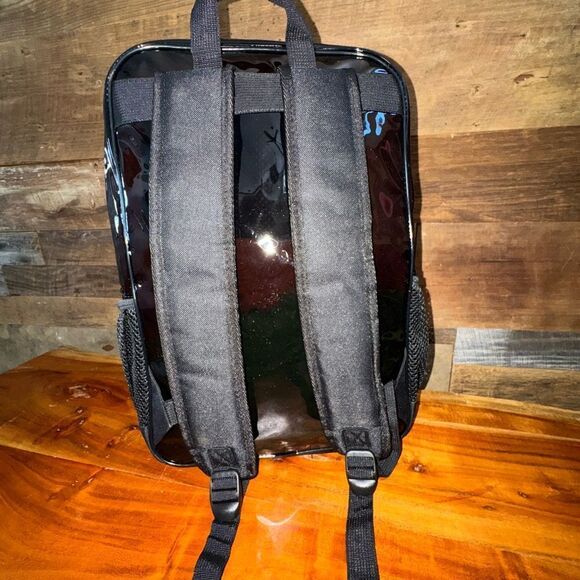 Smoky Clear Vinyl Backpack – Multi-Pocket – 17”x13”